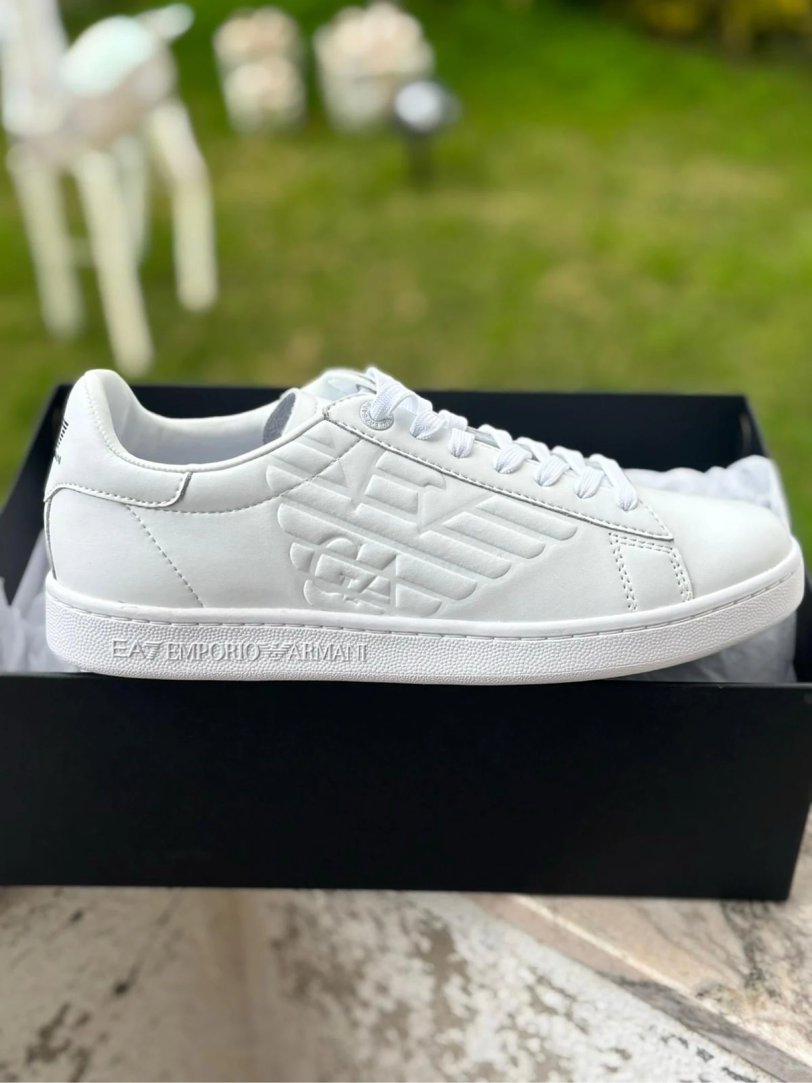 EA7 Emporio Armani Zapatillas Blancas Hombre | Nuevas con Caja y Etiqueta – photo 4